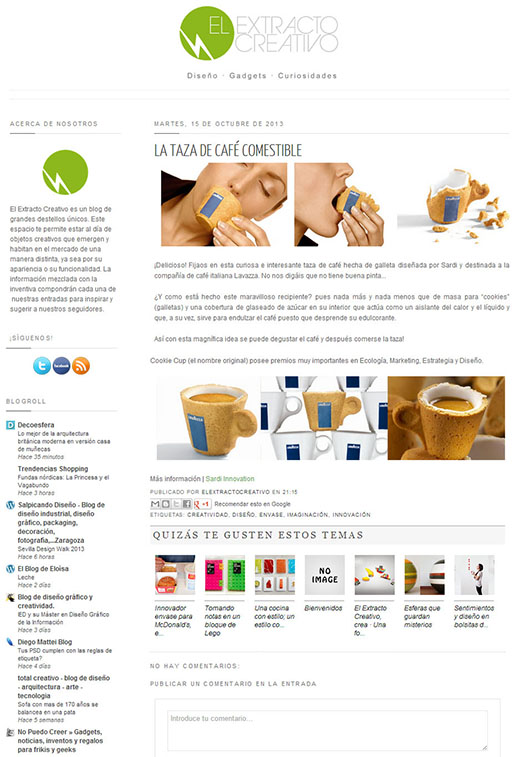 Taza comestible by Sardi Innovation cookie cup, crunchy cup, enriue luis sardi