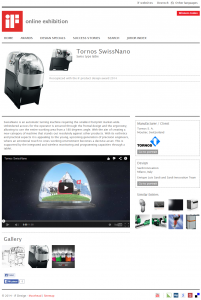 Tornos SwissNano Sardi Innovation design iF award