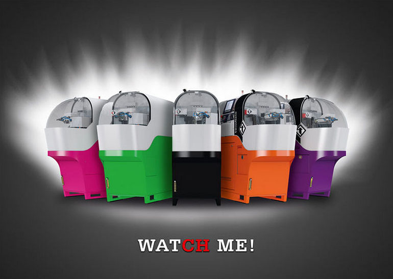 Tornos SwissNano - Swiss type lathe color variations Tornos SwissNano, lathe, Sardi Innovation, iF design award winner