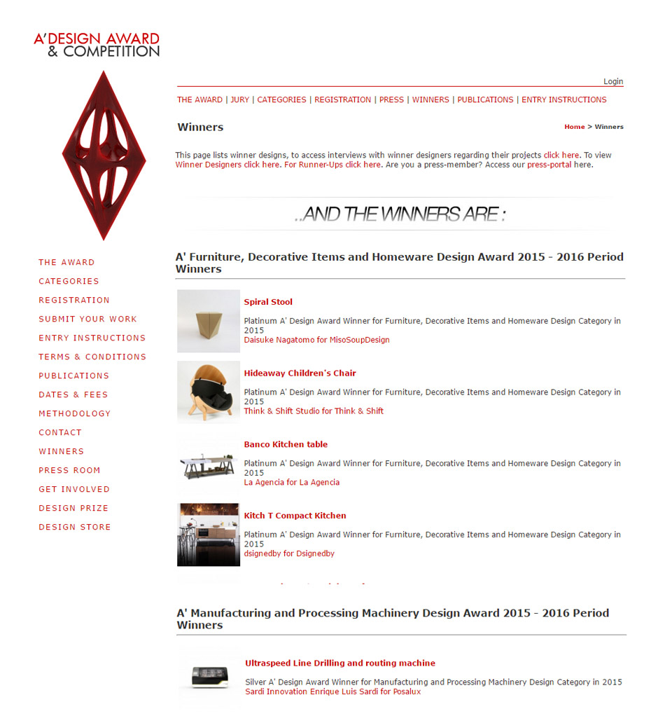 Ultraspeed, posalux, Adesign winner, Sardi Innovation
